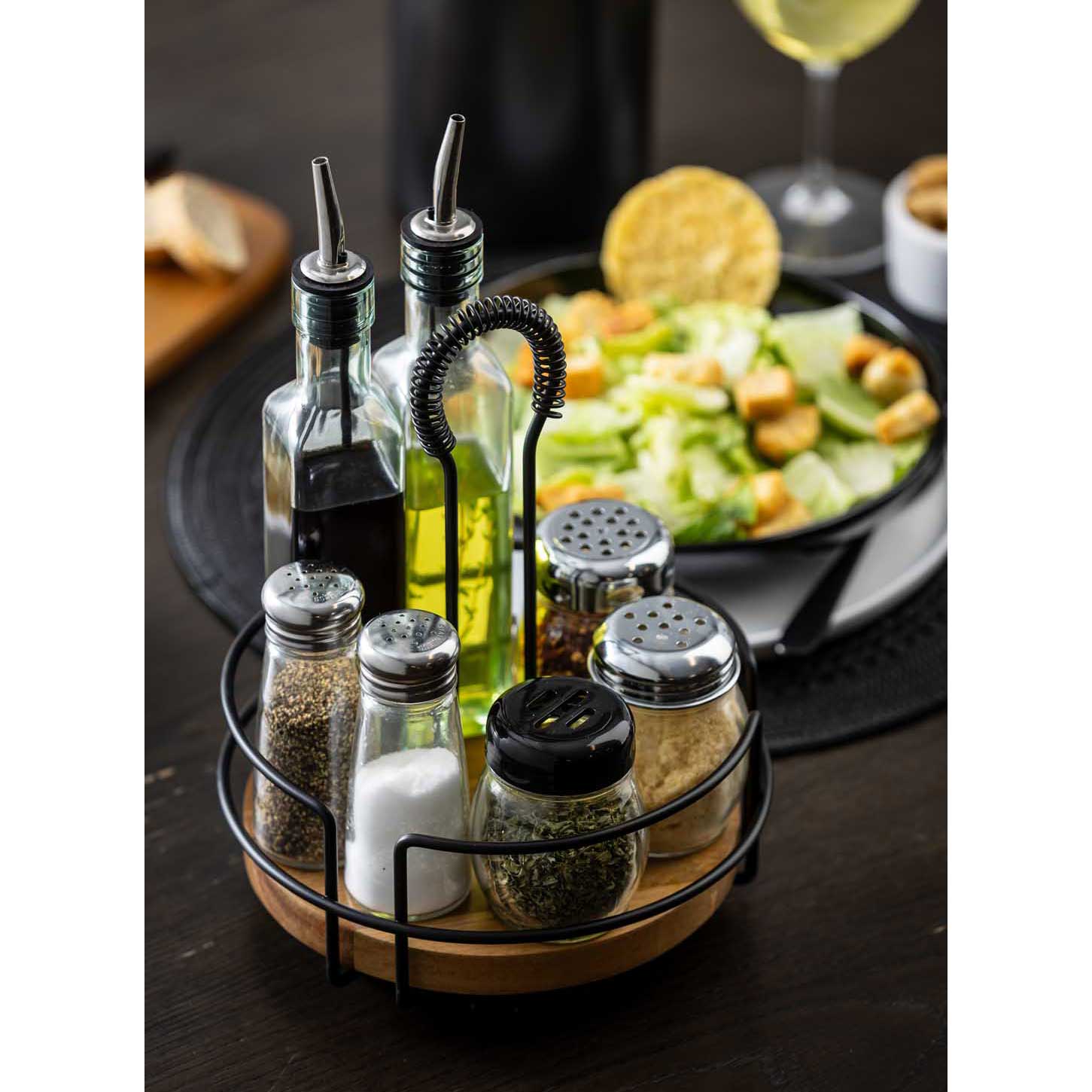 TableCraft Products Company - Wholesale Condiment/Dip Bowl - Round Rotating Tabletop Caddy, 8.5" dia x 10.5" height14