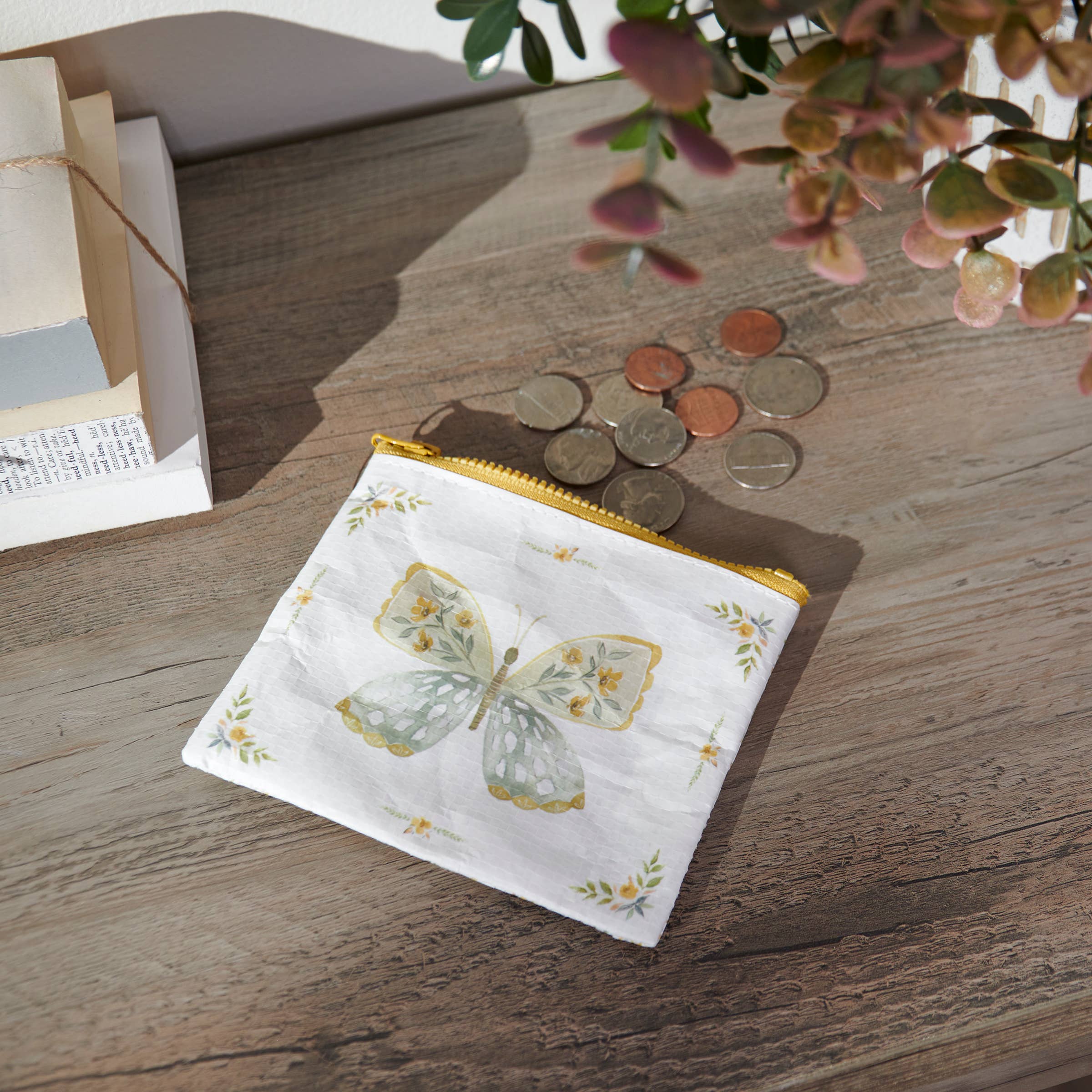 Primitives by Kathy - Wholesale Tote Bag - Unisex - Yellow Butterfly Zipper Wallet5