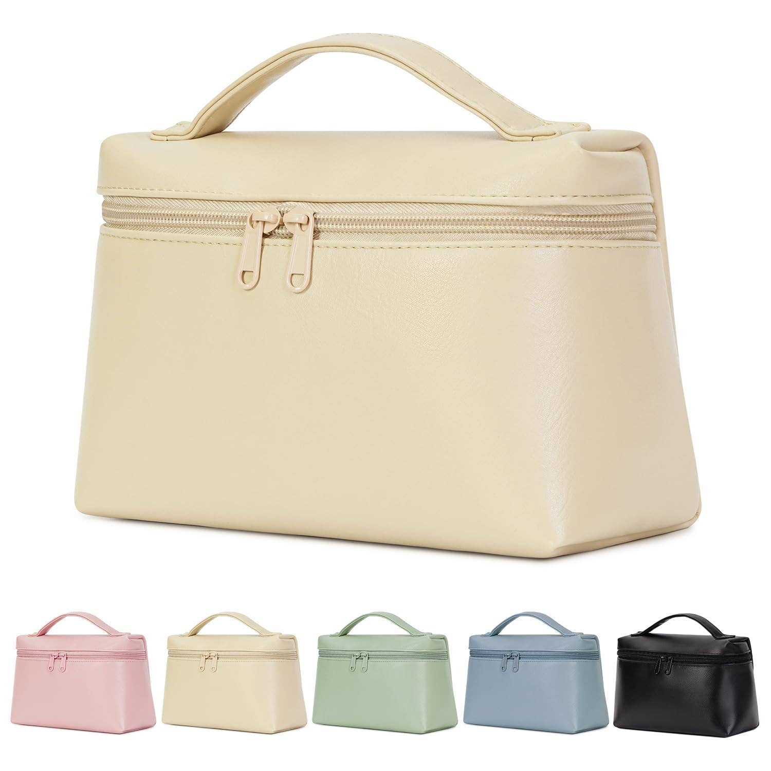 wandf - Wholesale Makeup/Cosmetic Bag - Makeup Cosmetic Bag Eco Vegan Leather With Built-in Pocket4