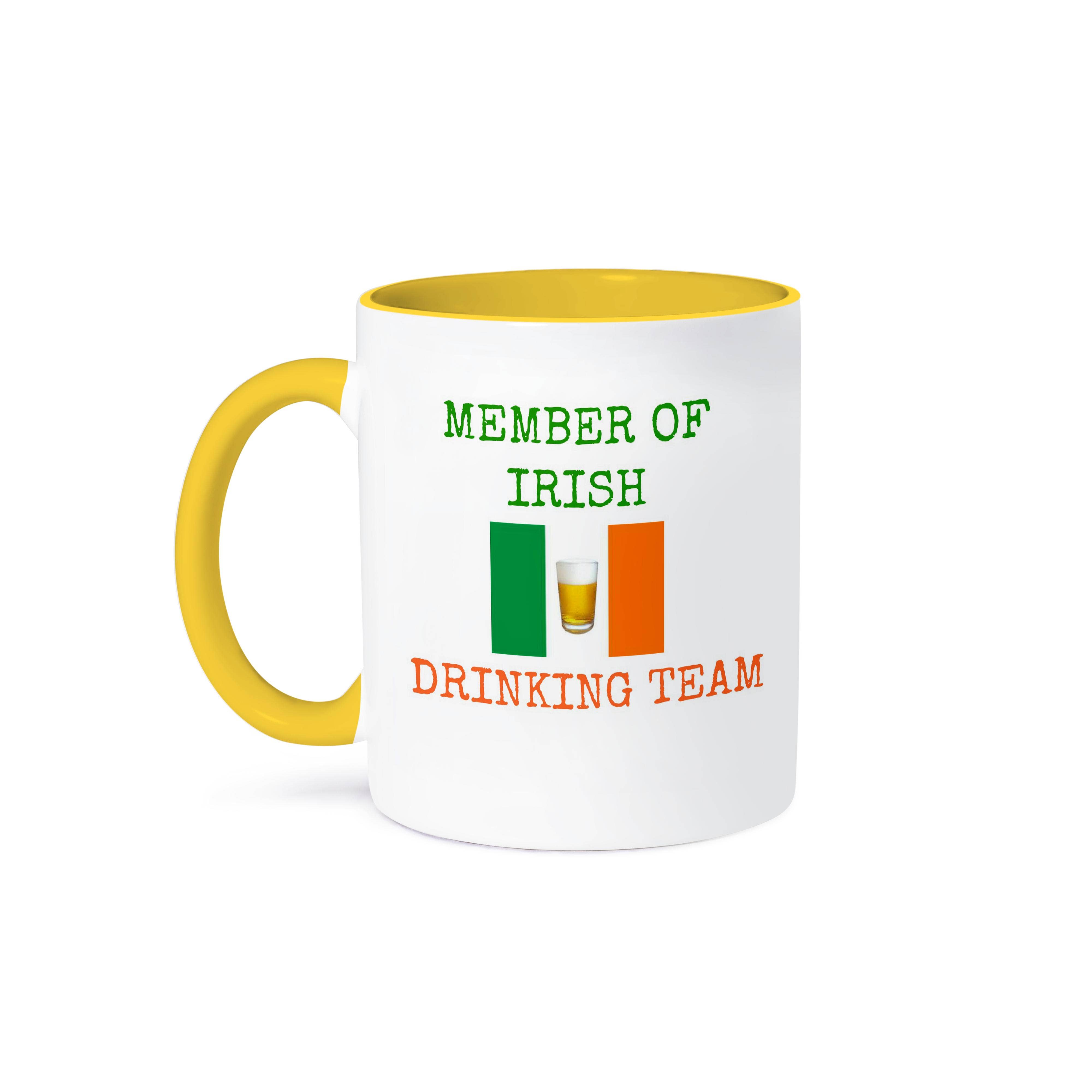 3dRose – wholesale Coffee mug – 3dRose, member Irish drinking team, green letters with Ireland flag and beer, Mug0