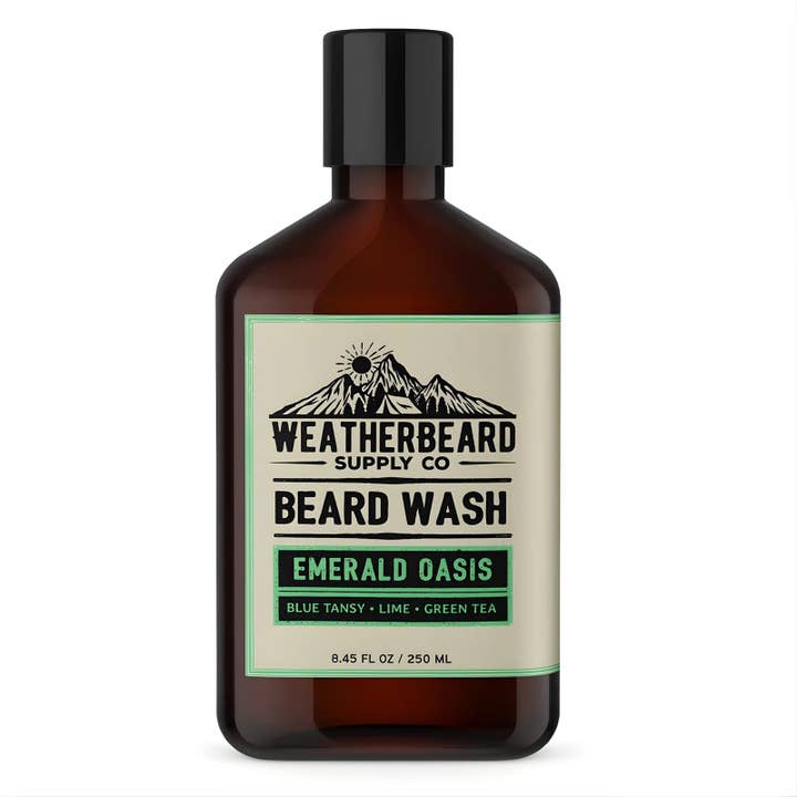 Emerald Oasis Beard Wash - Blue Tansy, Lime, Green Tea for wholesale by Weatherbeard | Beard Oils, Balms, Butters, & Cologne For Men