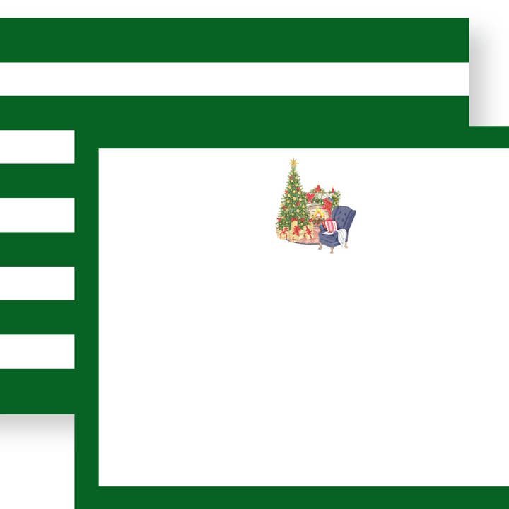 CHRISTIMAS SCENE BOUTIQUE FLAT CARDS for wholesale by Donovan Designs