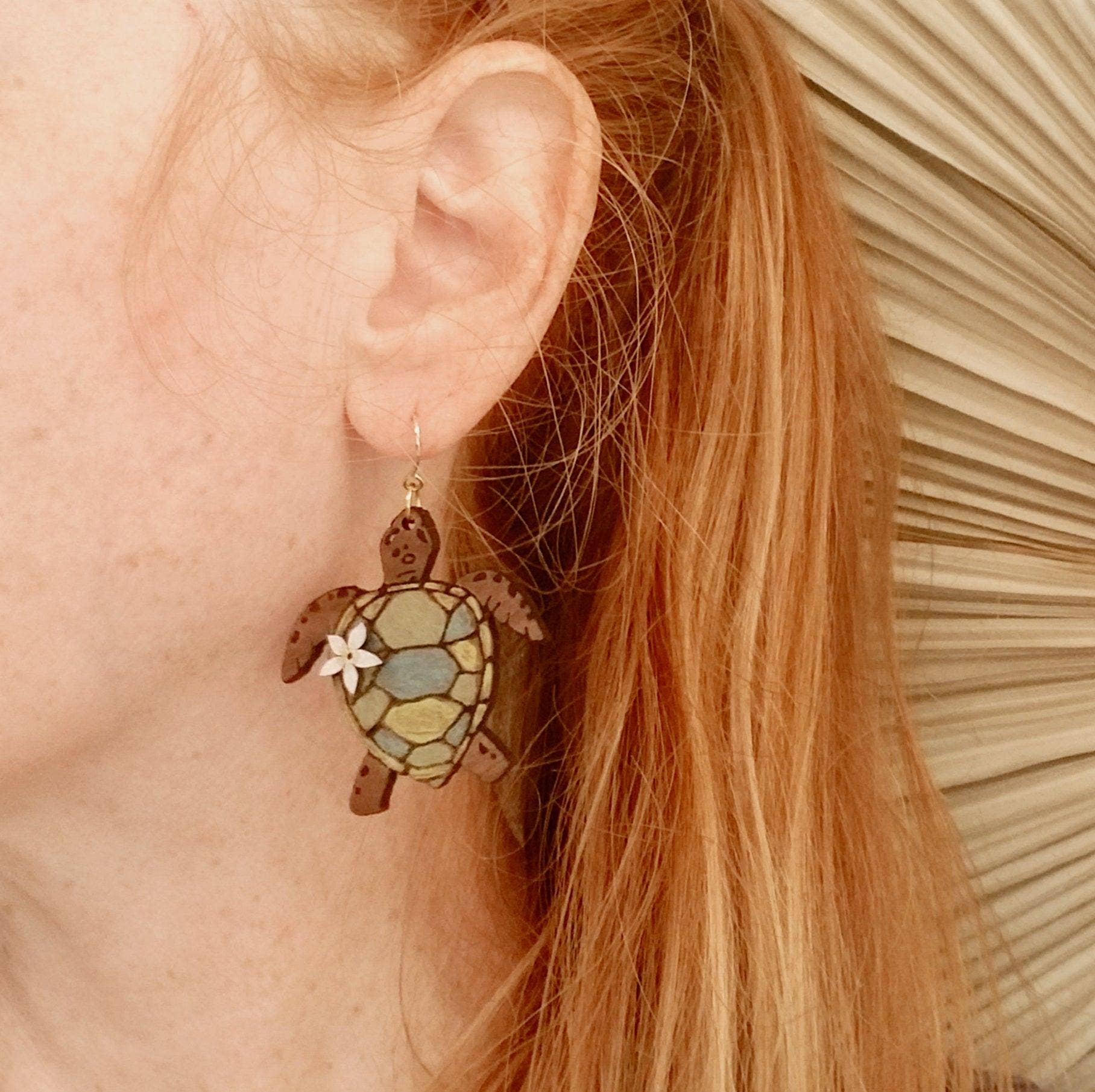 Solshine and Co - Vente Boucles d'oreilles pendantes - Tortue Aloha3