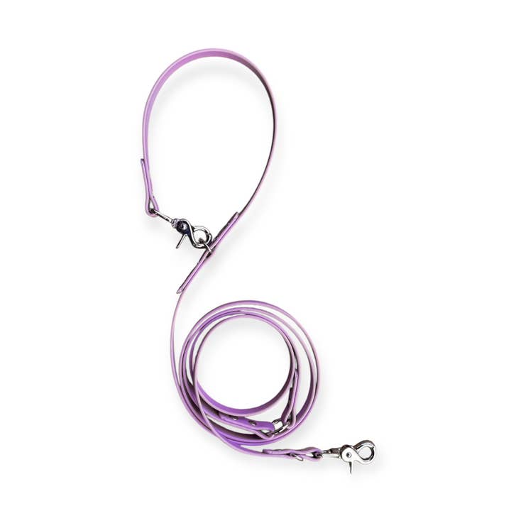 Waterproof multi-position strap LONDON Lilac – Biothane® for wholesale by L&Z Dogwear