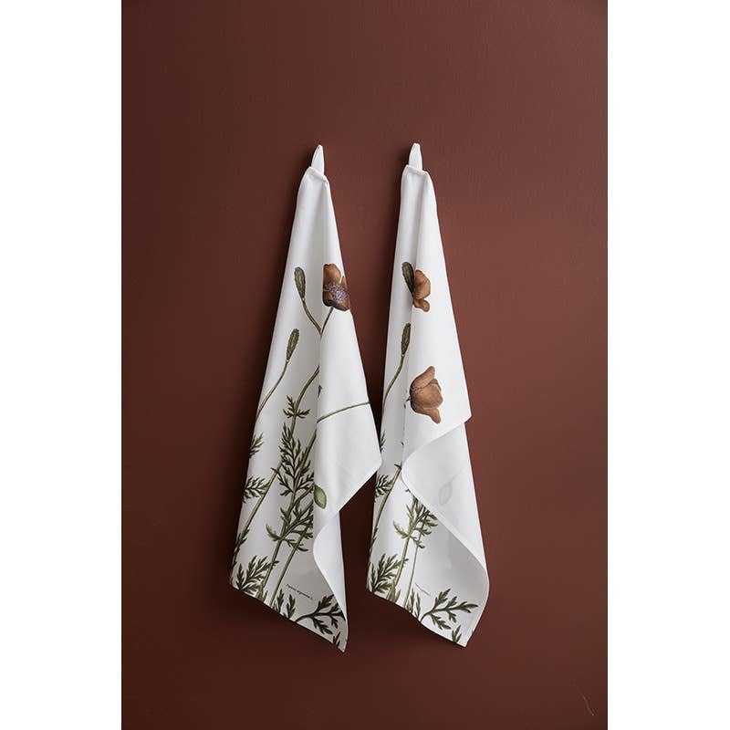 Koustrupco - Wholesale Tea Towel - Poppy 100% organic cotton tea towel-made in Europe1