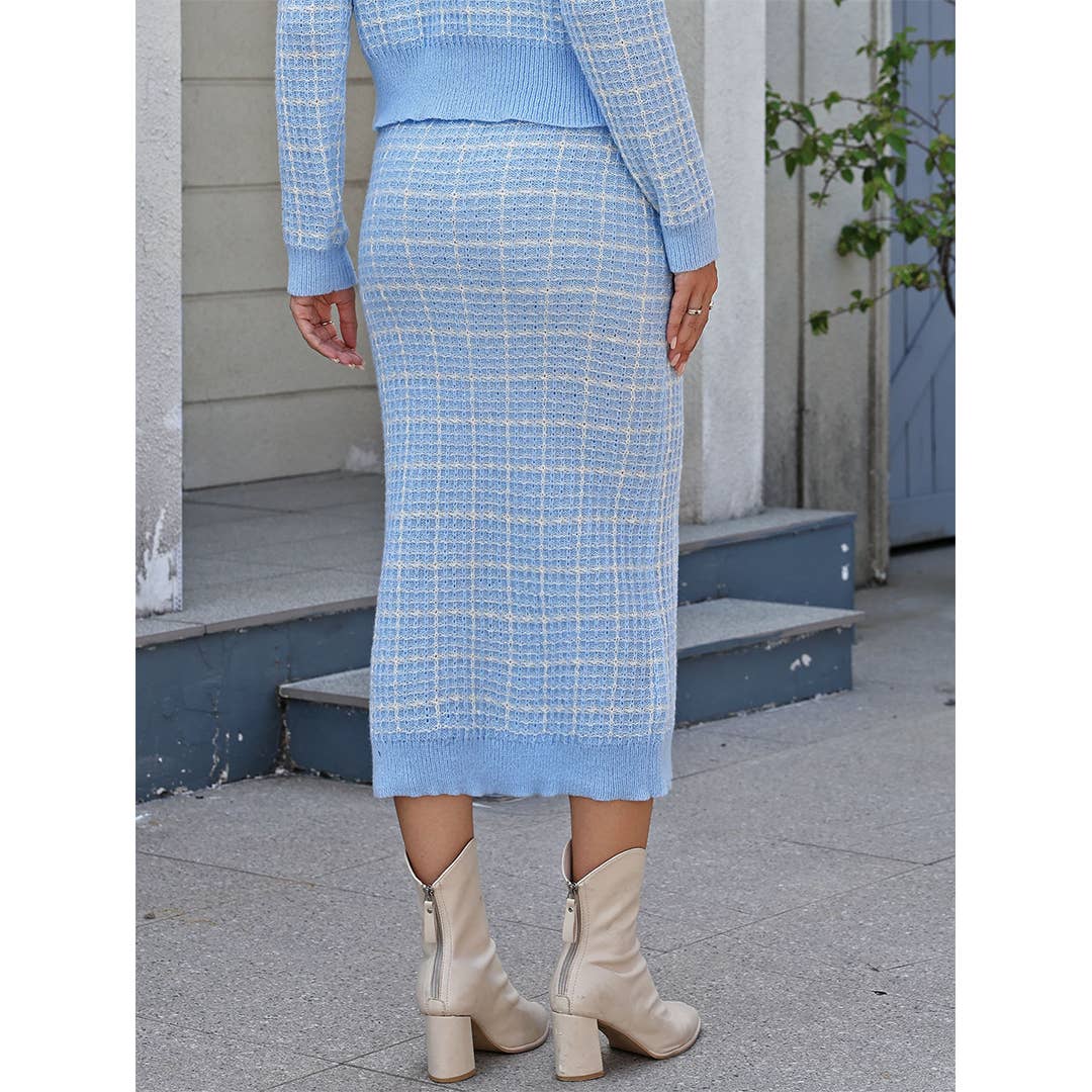 UNISHE - Wholesale Jurk - Dames - Dames Chanel-Stijl Mid-Lange Bodycon Trui Jurk OYM2173