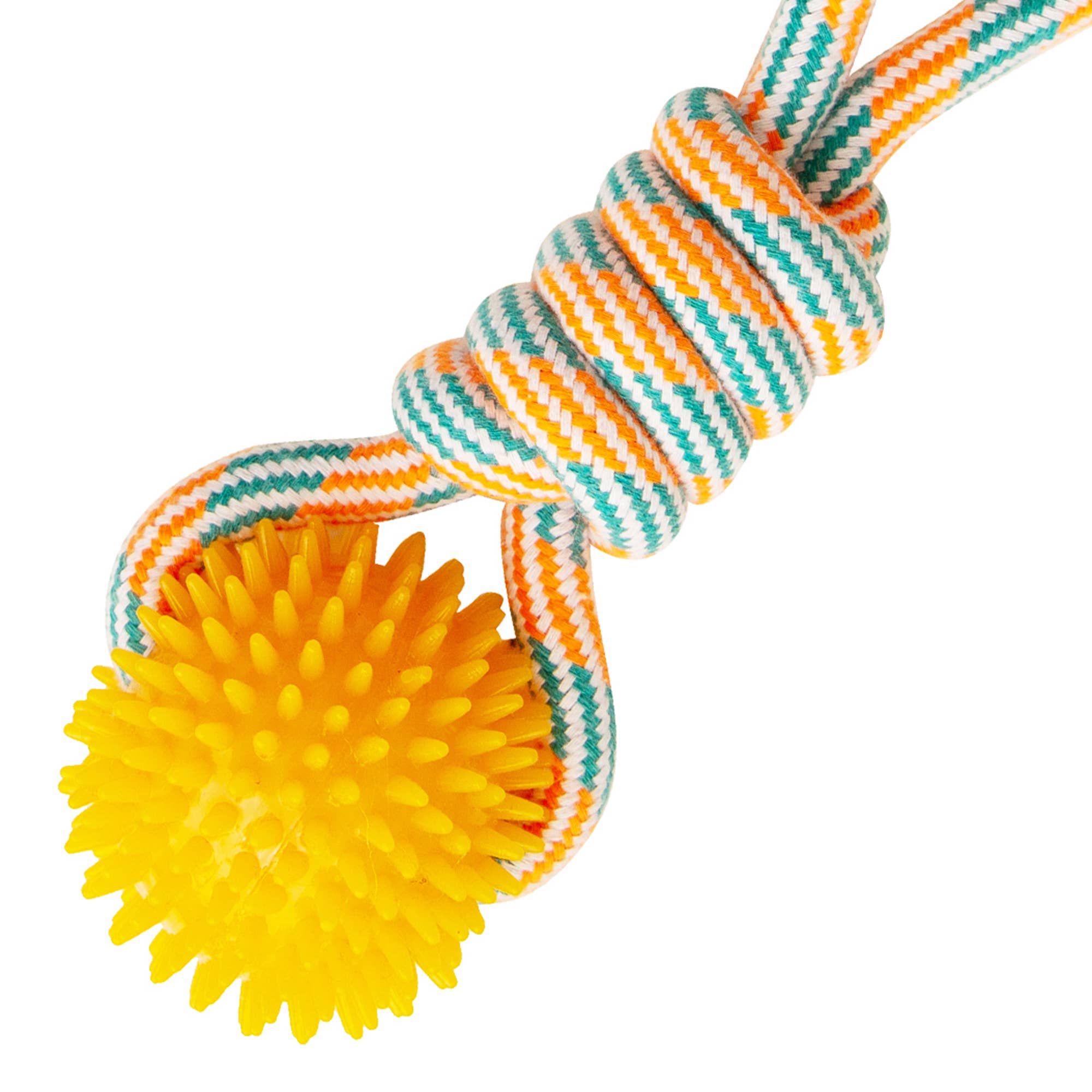 Pet Palette Distribution - Wholesale Pet Rope Toy - Dog - SnugArooz SpikeOMite Rope Dog Toy Assorted Colors 16"1