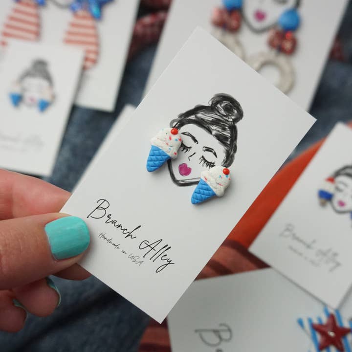 glass röd vit blå för wholesale av Branch Alley