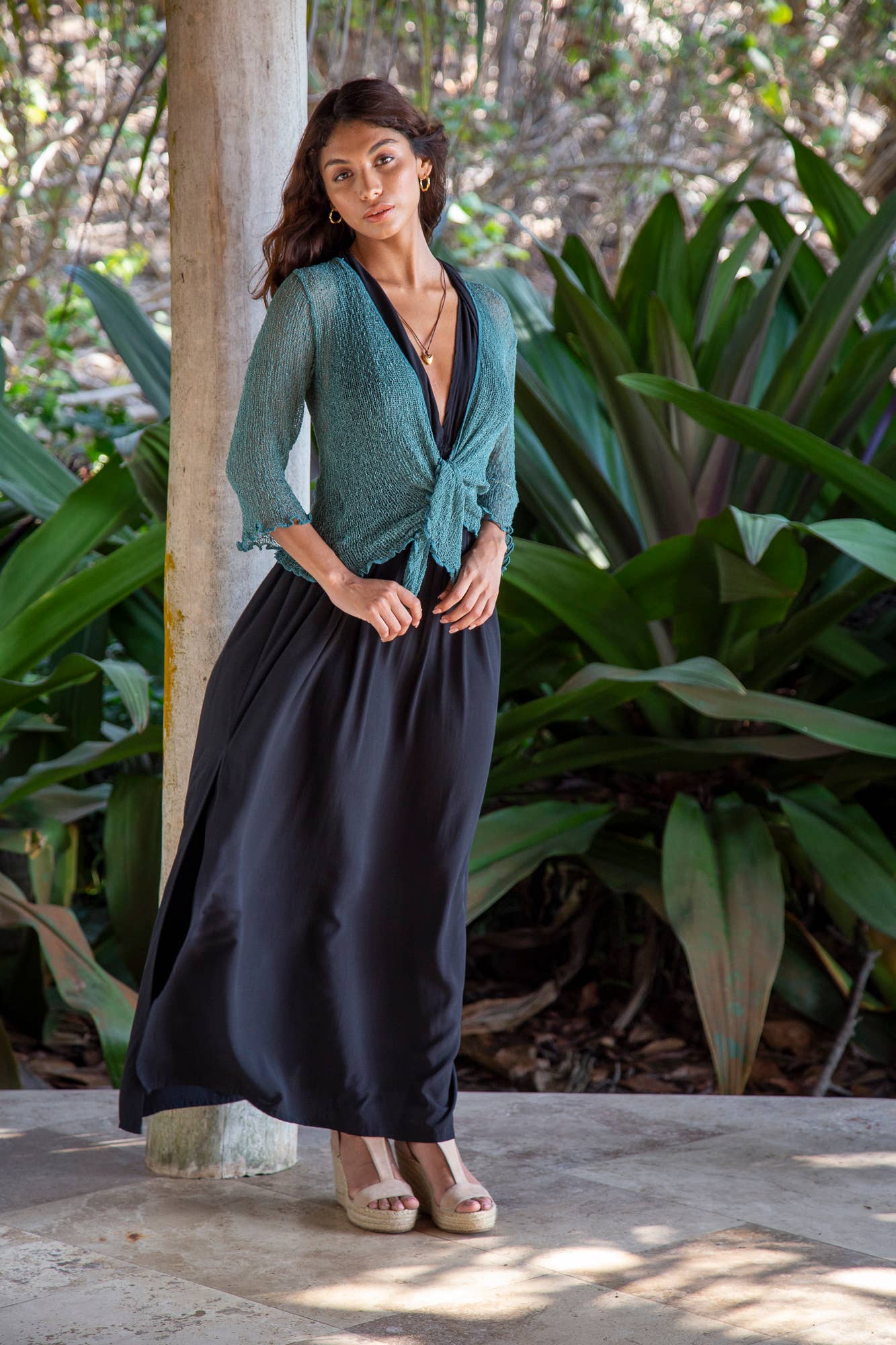 Bali Prema - Wholesale Cardigan - Women's - Summer Knit Cardigan Bolero Shrug Cover in Pine Green4