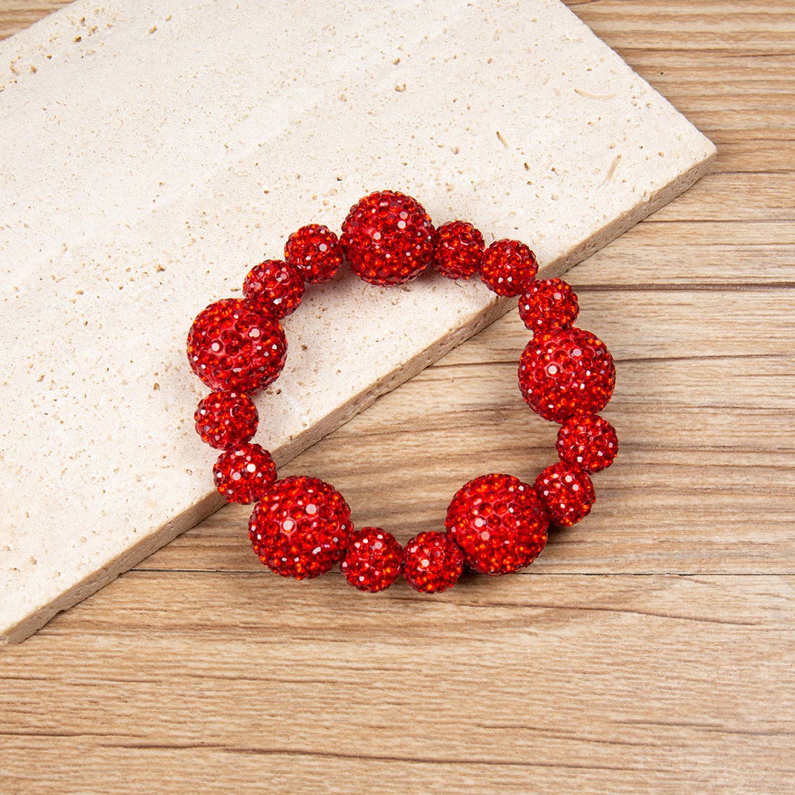 Red Crystal Rhinestone Bracelet B4283 for wholesale on Faire0