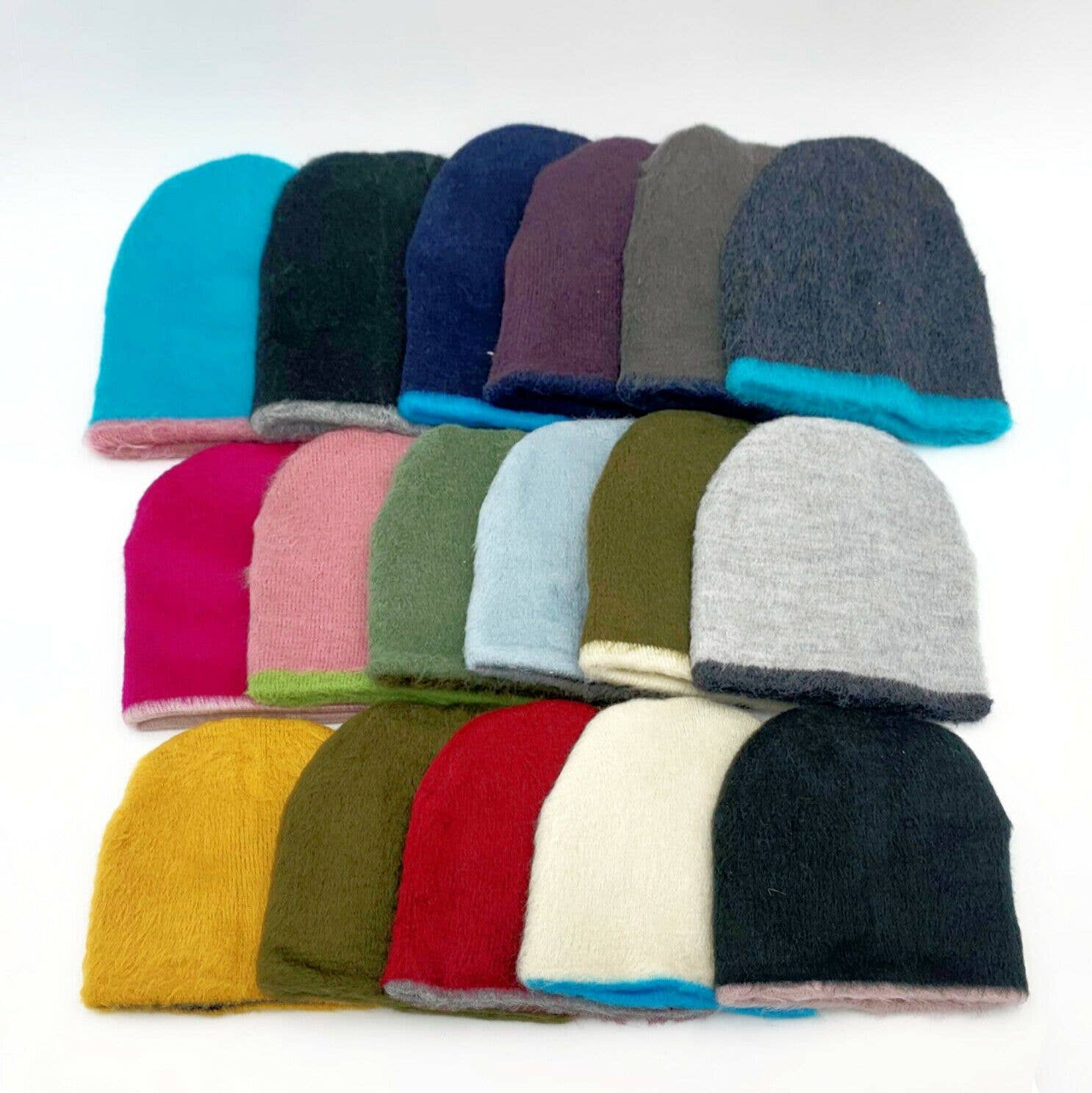 ECUALAMA - Wholesale Beanie - Unisex - Reversible Alpaca Wool Brushed Unisex Beanies Handmade In Ec9