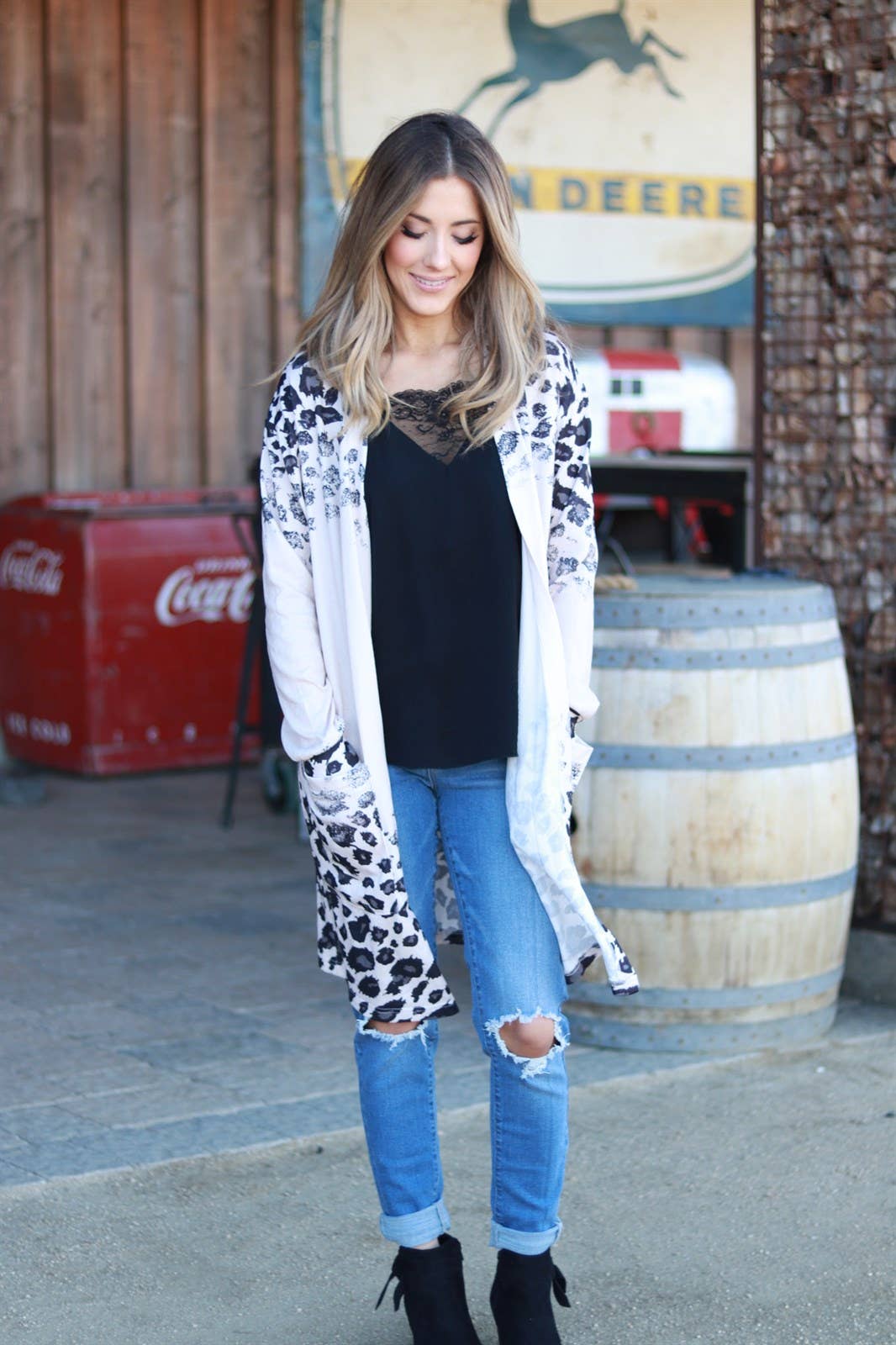 Wholesale Ombre Cheetah Print Maya Cardigan S-3X for your store