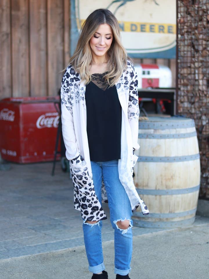 Wholesale Ombre Cheetah Print Maya Cardigan S-3X for your store