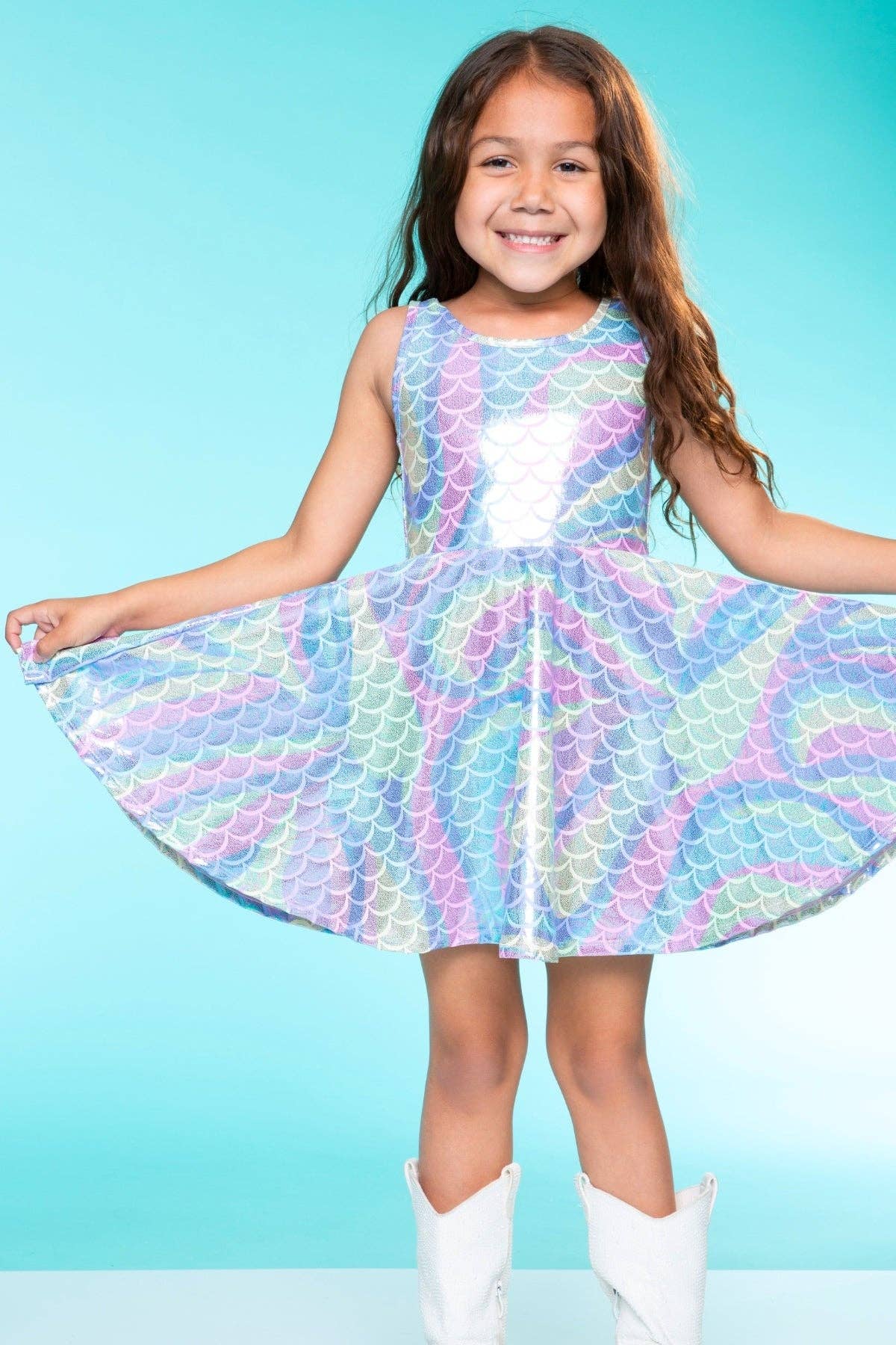 PixieLane - Wholesale Dress - Kids - Glitter Tank Super Twirl Dress12