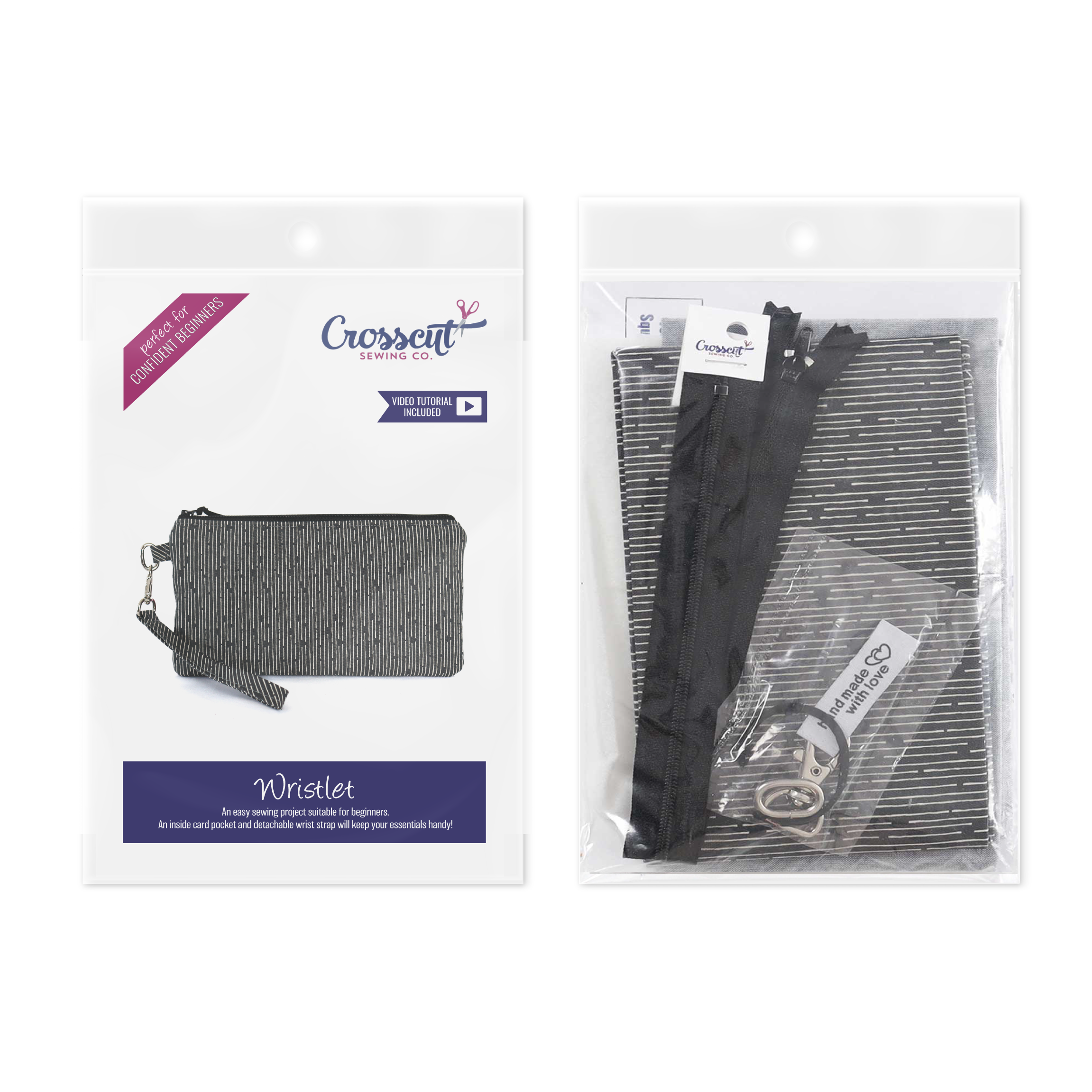 Crosscut Sewing Co. - Wholesale Craft Sewing Kit - Wristlet Sewing Kit - Adult Sewing Kit for Beginners10