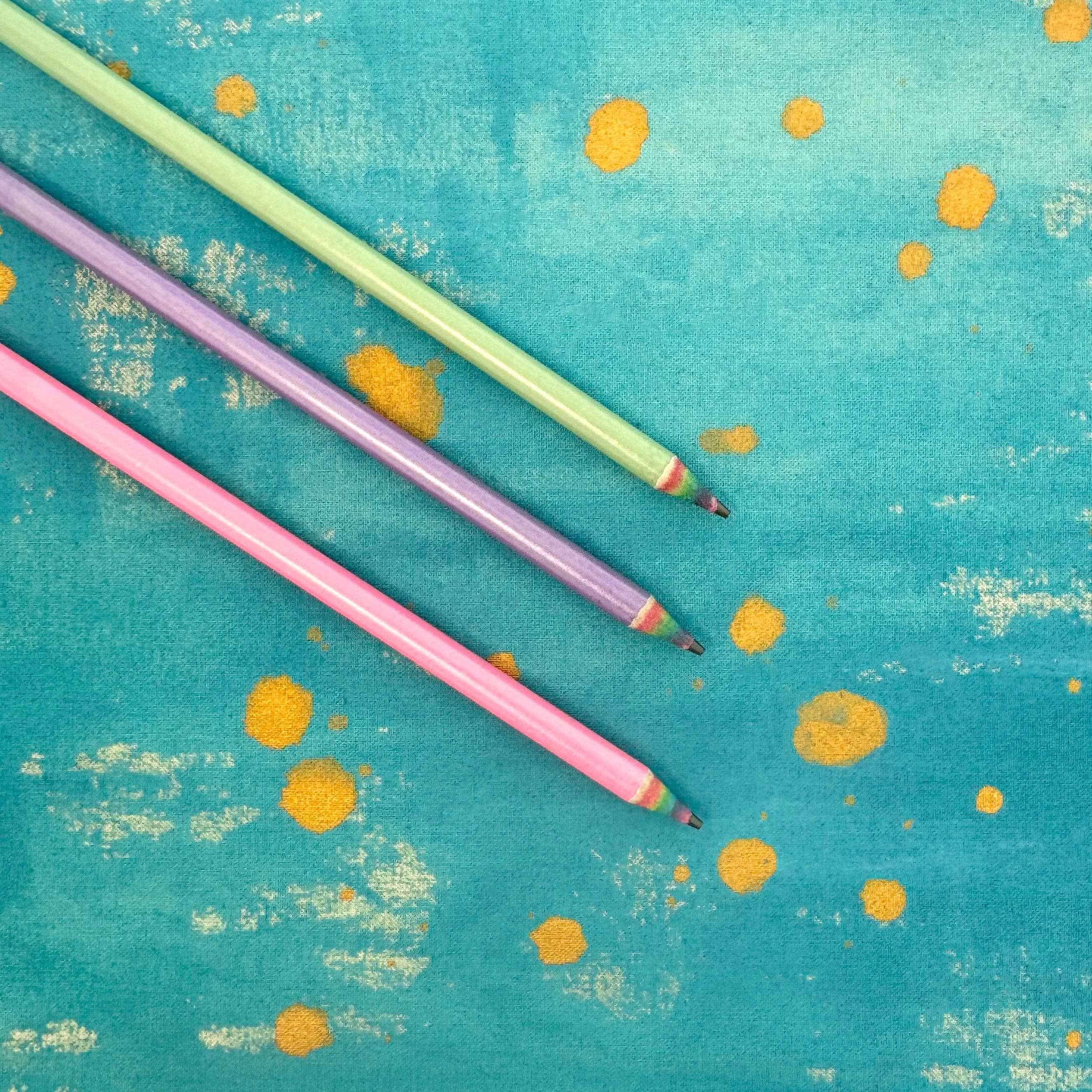 Art Bujo Boutique - Vente Crayons - Crayon Arc-en-ciel - Papeterie Esthétique Pastel pour Écriture & Croquis5