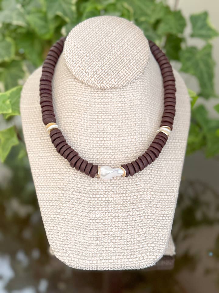 Bowen Necklace Chocolate *WHOLESALE* for wholesale by Stacked By Stew