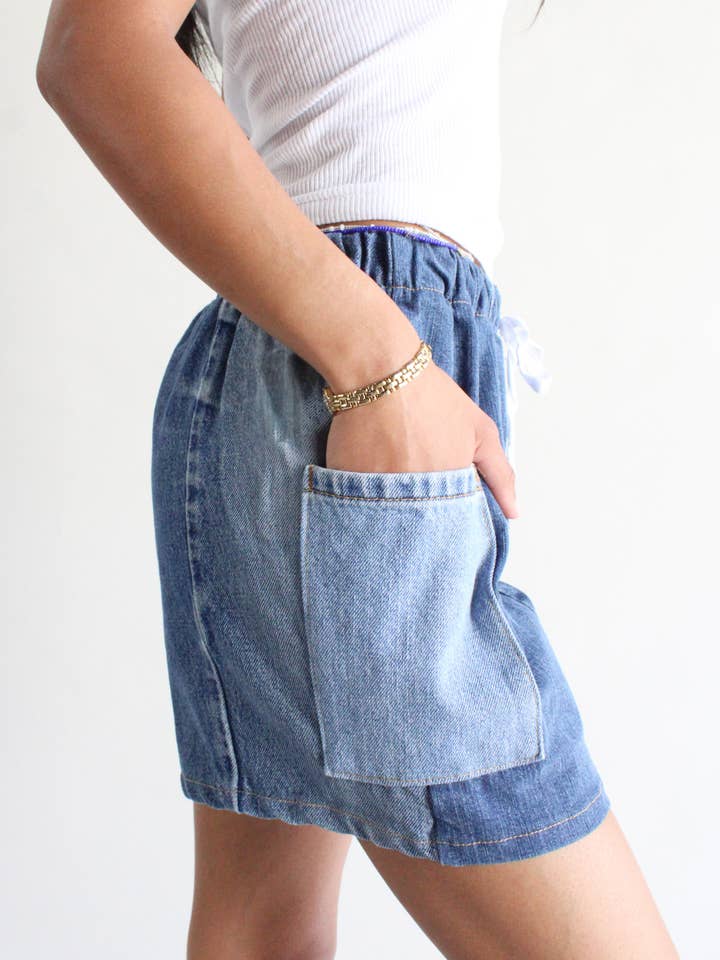 American Recycled Clothing - Wholesale Shorts - Women's - Denim Eco Short Bundle5