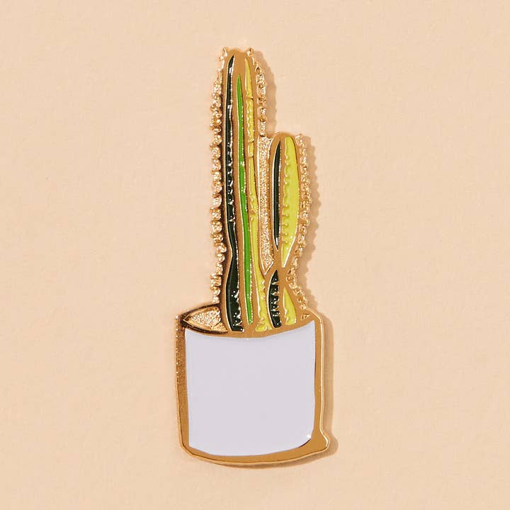 Cactus - Enamel Plant Lapel Pin - Southwest, Cowboy, Western - Stocking stuffer, Holiday, Gift Guide for wholesale by And Here We Are