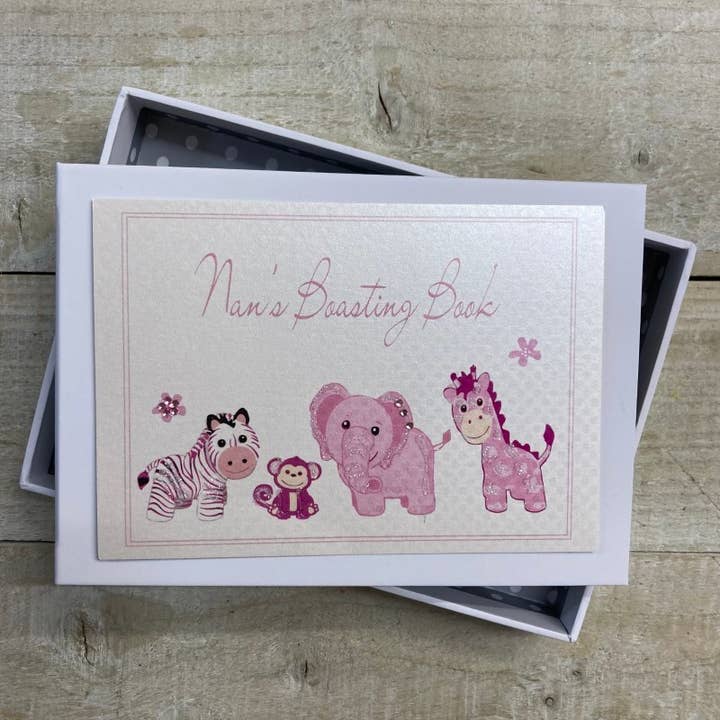 White Cotton Cards – wholesale Photo album – Boasting Book Nan's Toys Pink Photo Album - Mini (TP11)
