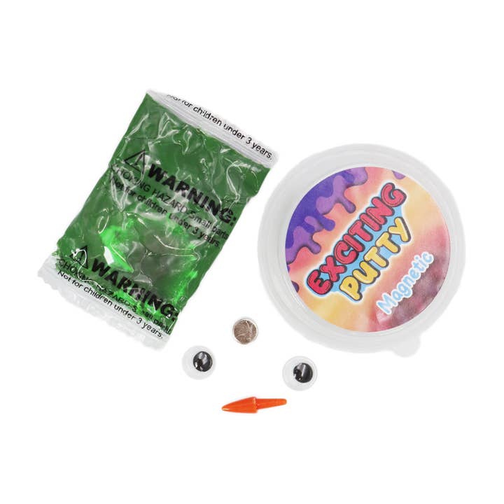 Cap Zone - Wholesale Putty/Slime - Kids - Magnetic Exciting Silly Putty Jar - 12 pcs