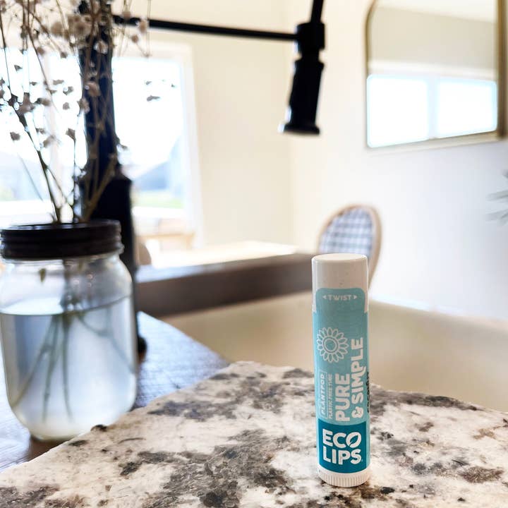 Eco Lips & Bug Soother - Wholesale Lip Balm - Pure & Simple Plant Pod Lip Balm 24-ct display