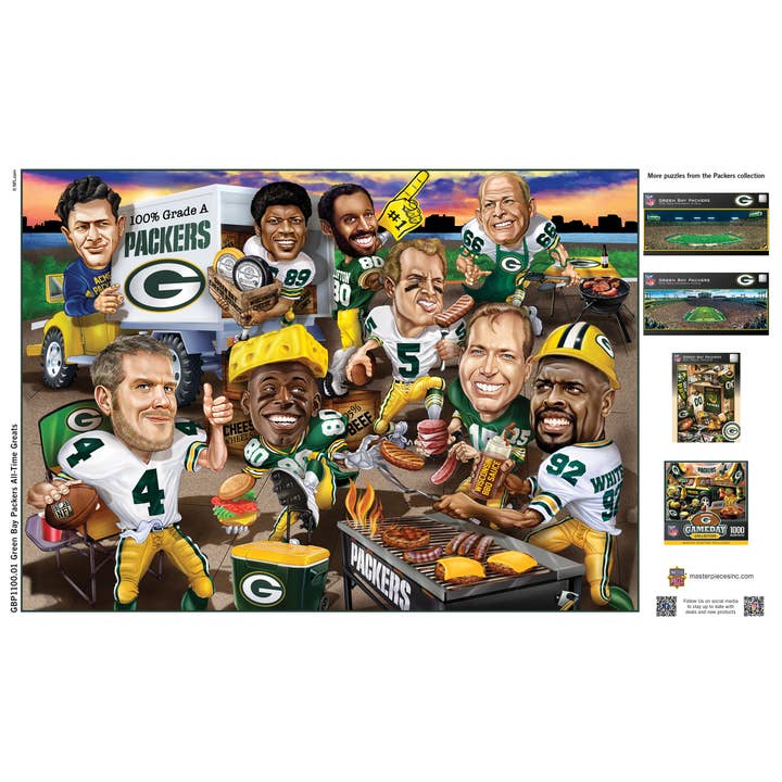 Masterpieces Puzzles - Wholesale Puzzle - Adult - Green Bay Packers - All Time Greats 500 Piece Puzzle3