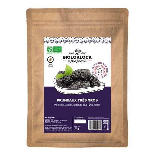 Meget store svesker 44/55 200g for engroshandel hos Bioloklock