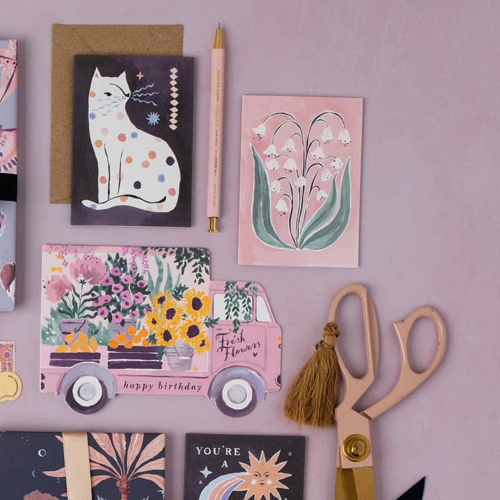 Sister Paper Co. – Engroshandel Hverdagshilsen kort – Lily of the Valley Minikort | Tomt kort | Minikort