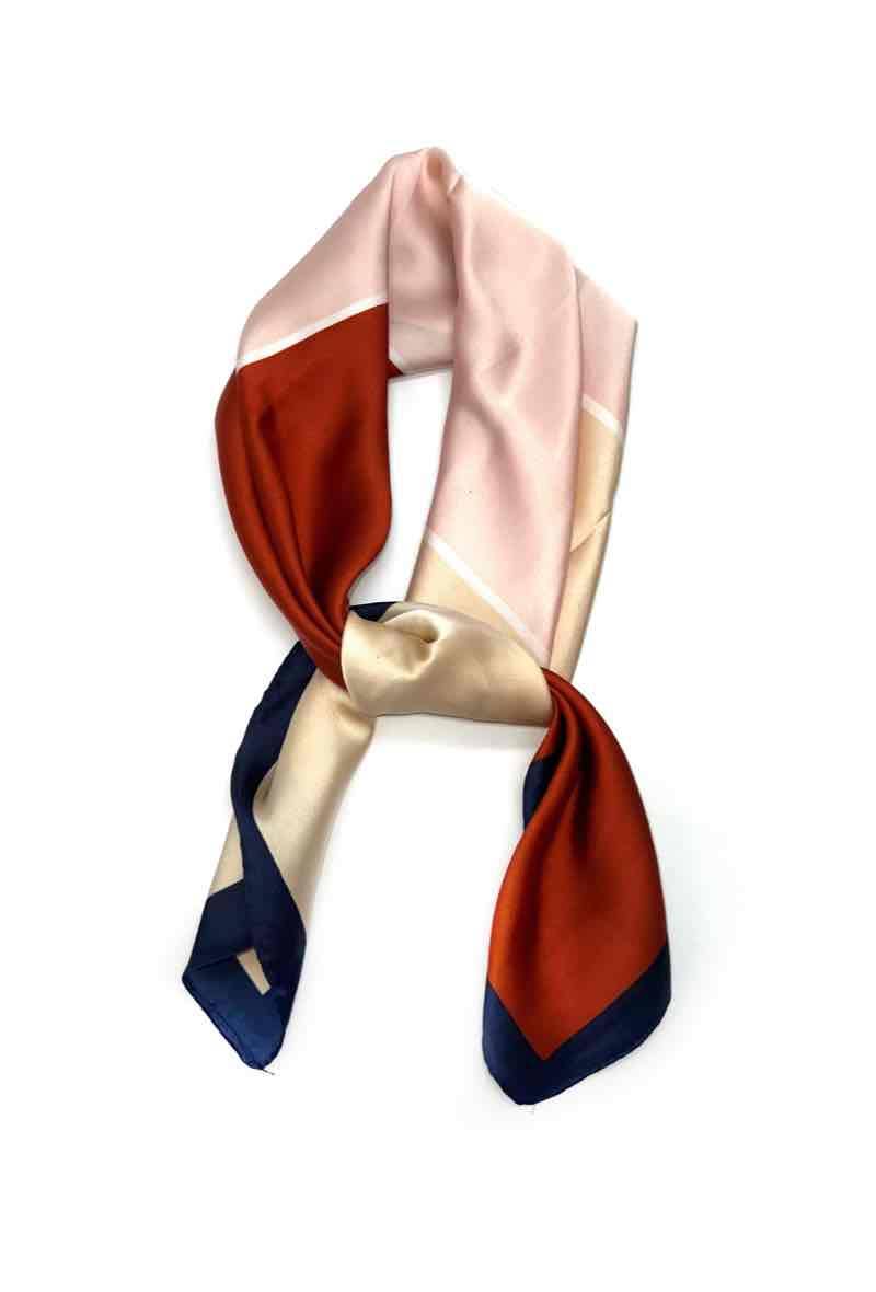 LINETA – wholesale Scarf – Women's – Small square silk touch scarf D-1032