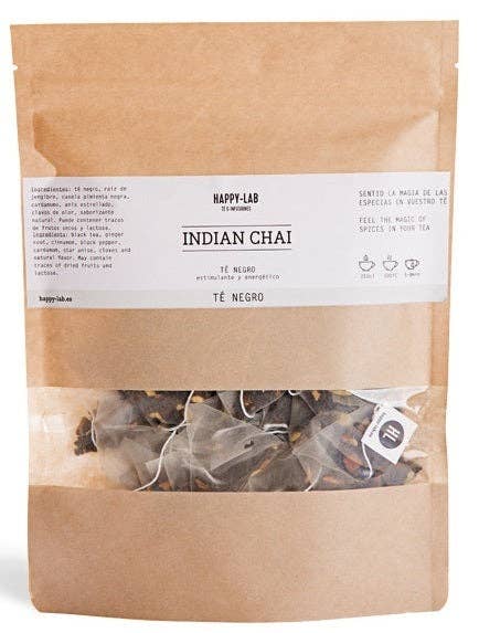 Gourmandise - Wholesale Tea Bags - Black tea & Spices Happy-Lab Indian Chai Ecopack 25 pyramids0