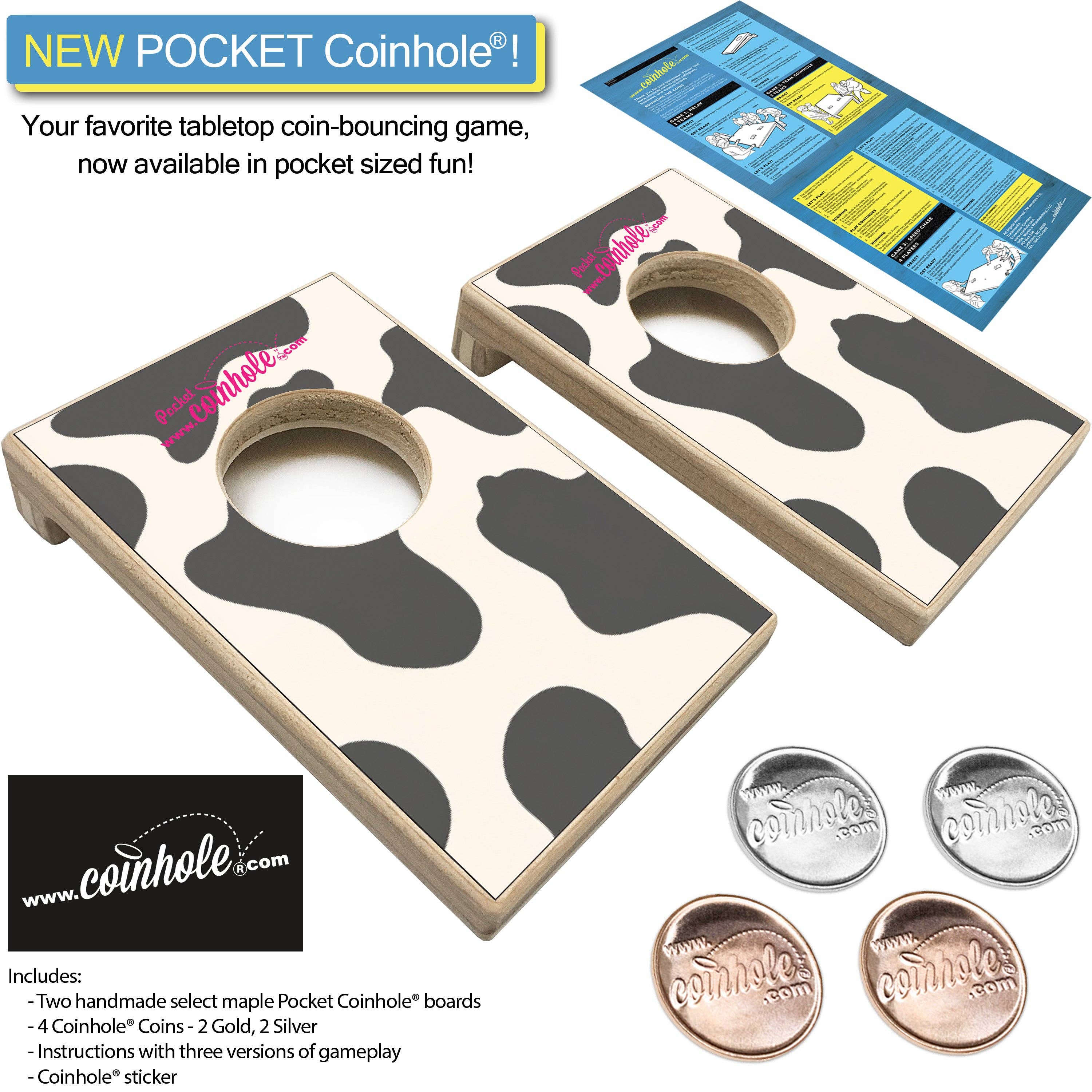 Coinhole - Wholesale Board Game - Cow Spots POCKET Coinhole®3