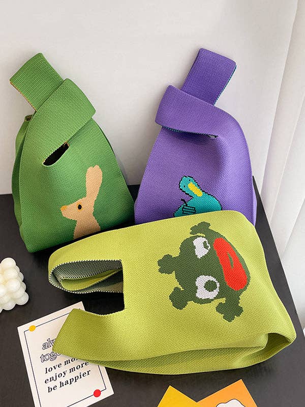 FurDecoration - Wholesale Tote Bag - Women's - Cartoon Printed Bags Accessories Woven Handbag8