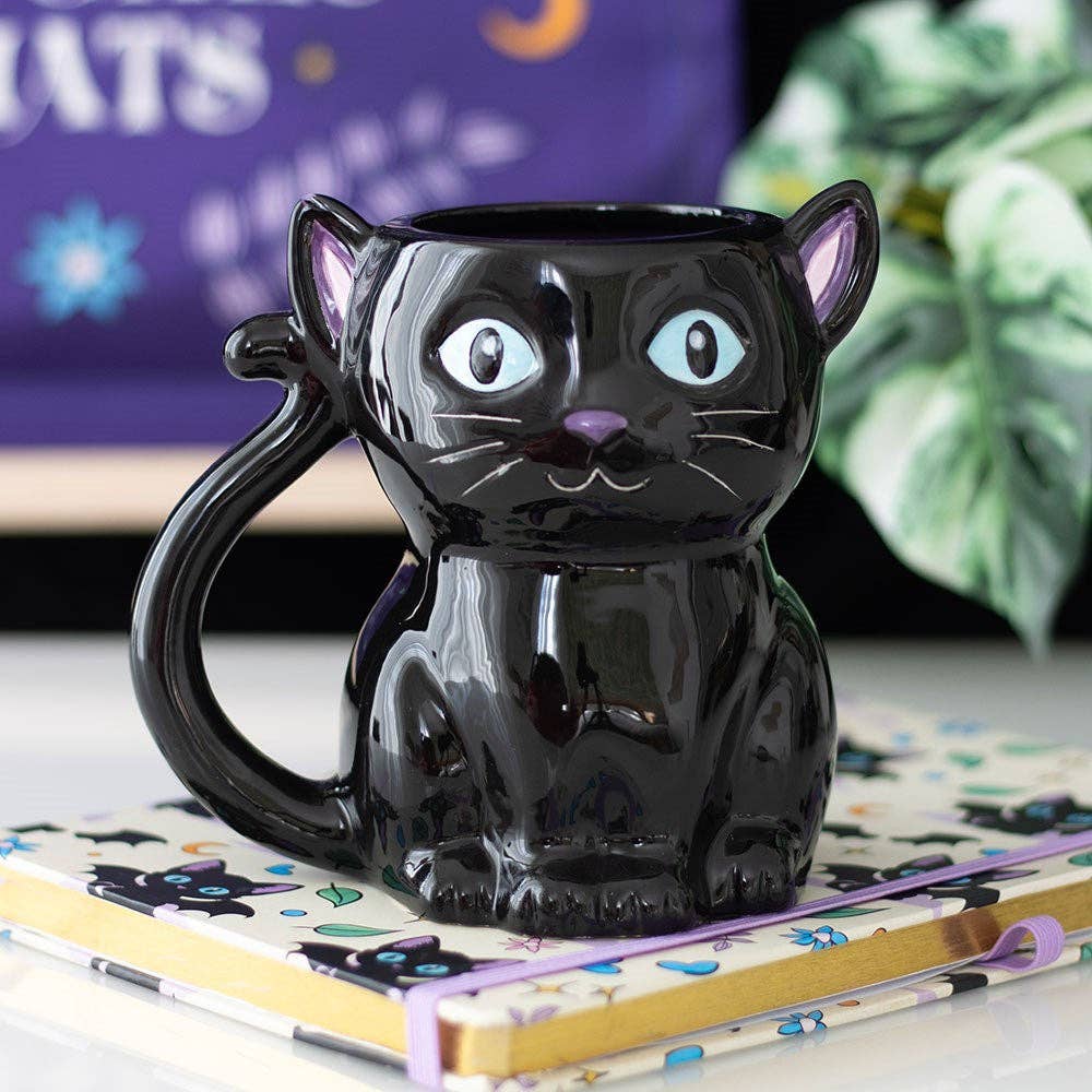 Something Different Wholesale - Vendita all'ingrosso Tazza - Tazza di Halloween gotica nera con gatto carino e inquietante0
