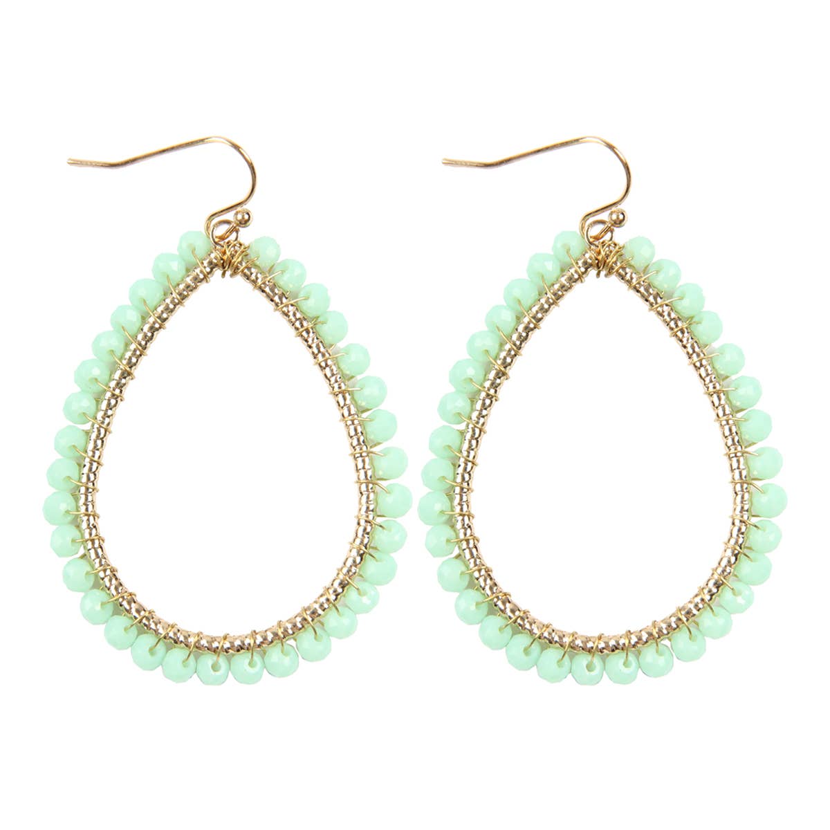 MYS Wholesale Inc - Wholesale Dangle Earrings - Wire Teardrop Glass Beads Hook Earrings5