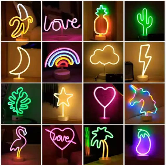 LED Neon Desktop Cat Cactus Sign – USB Battery Powered Light for wholesale by GulleeGadgets