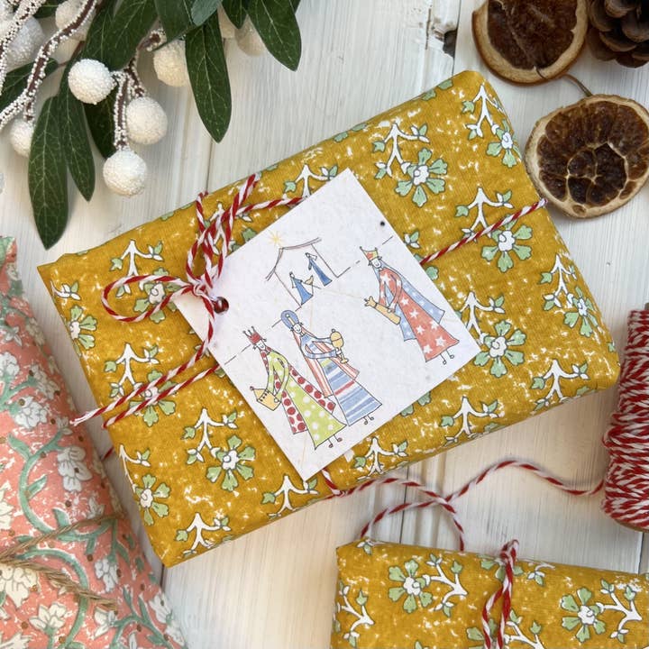 Seed Paper Plantable Gift Tags - Three Kings Design for wholesale by Lottie Lane