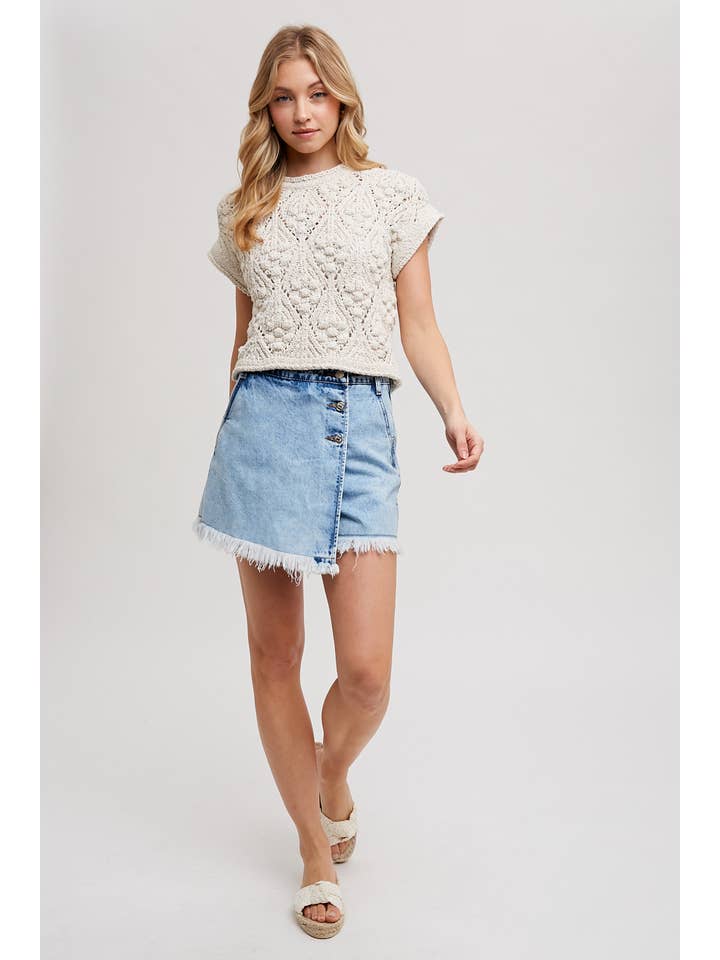 Bluivy - Wholesale Knit Sweater - Women's - KNIT SWEATER SHORT SLEEVED PULLOVER7