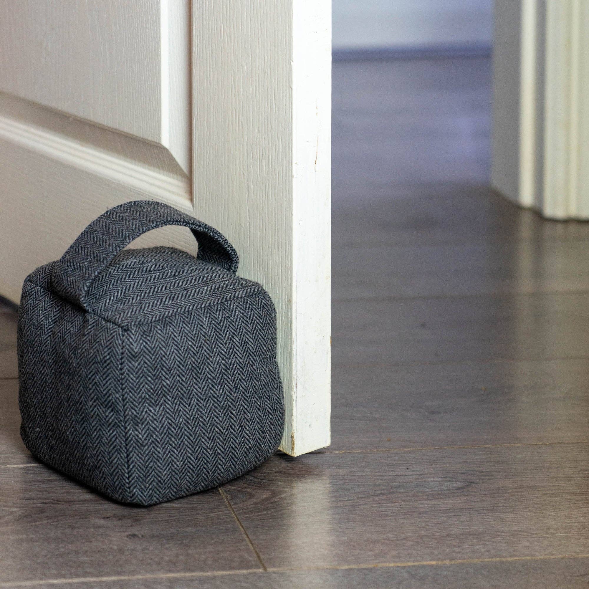 Rinkit Pty Ltd - Wholesale Door stop - Nicola Spring Fabric Door Stop - Grey Cube0