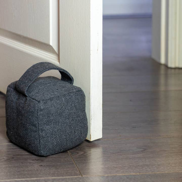 Rinkit Pty Ltd - Wholesale Door stop - Nicola Spring Fabric Door Stop - Grey Cube