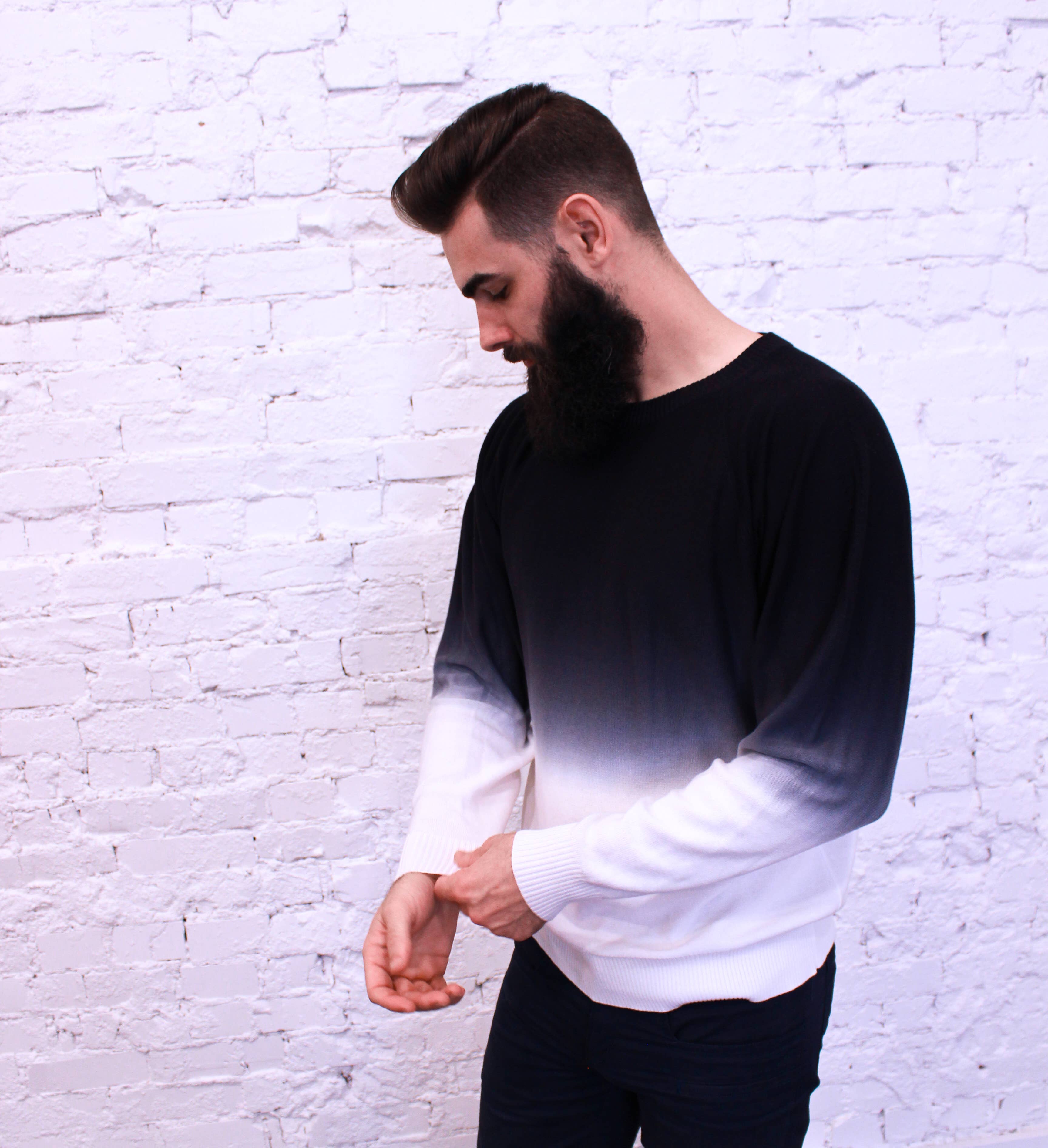 Am.A-Line Collections LLC - Wholesale Sweatshirt - Men's - Faded Ombre Dip Dyed Men's Sweatshirt