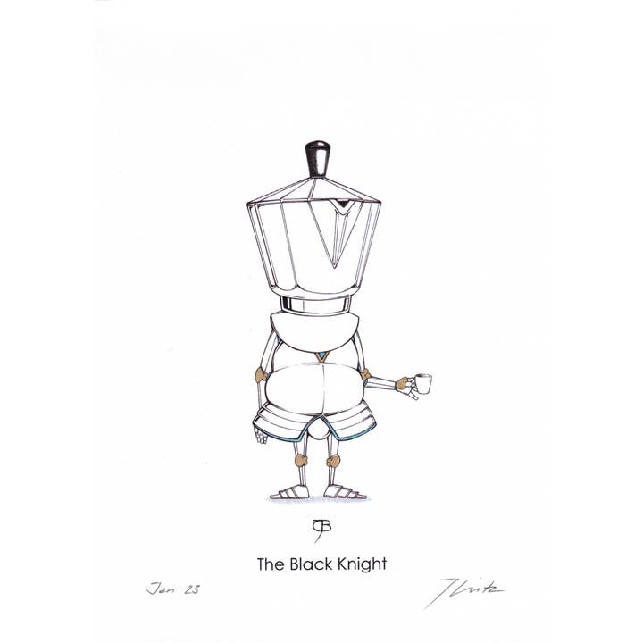 Julian Opitz - Wholesale Art Print - Art print - A5, signed - “The Black Knight”2