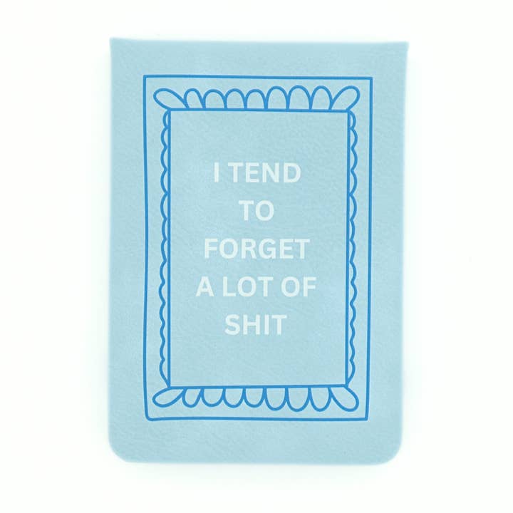Leatherette Pocket Journal I Tend To Forget for wholesale by Properly Improper