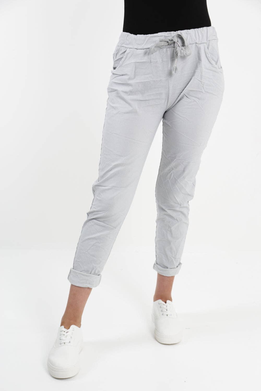 Miss Bold – Großhandel Hose – Damen – Einfarbige Zauberhose für Damen, italienisch, mehrfarbig44