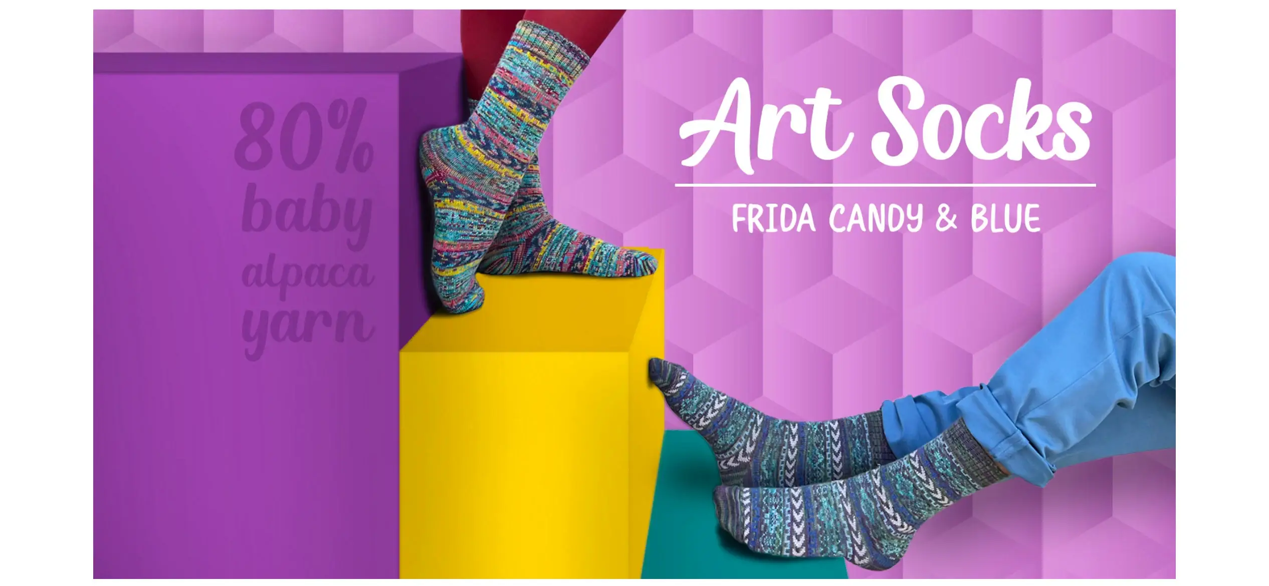 Lanart Alpaca - Wholesale Socks - Unisex - Frida Candy Unisex Baby Alpaca Art Socks4