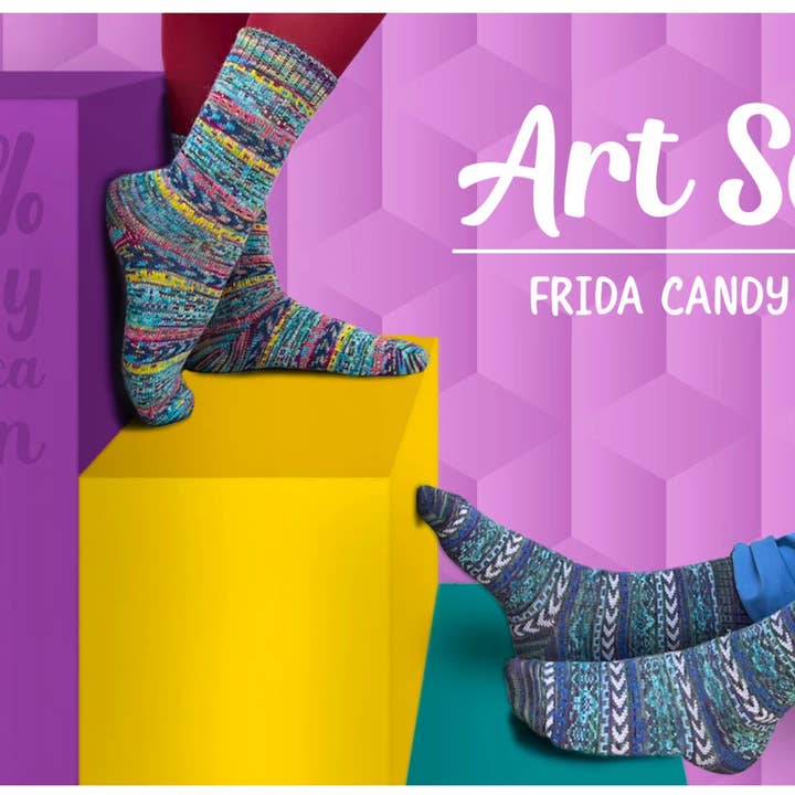 Lanart Alpaca - Wholesale Socks - Unisex - Frida Candy Unisex Baby Alpaca Art Socks4