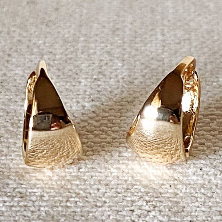 GoldFi – wholesale Hoop-örhängen – 18 k guld fylld polerad Clicker Hoop-örhängen0