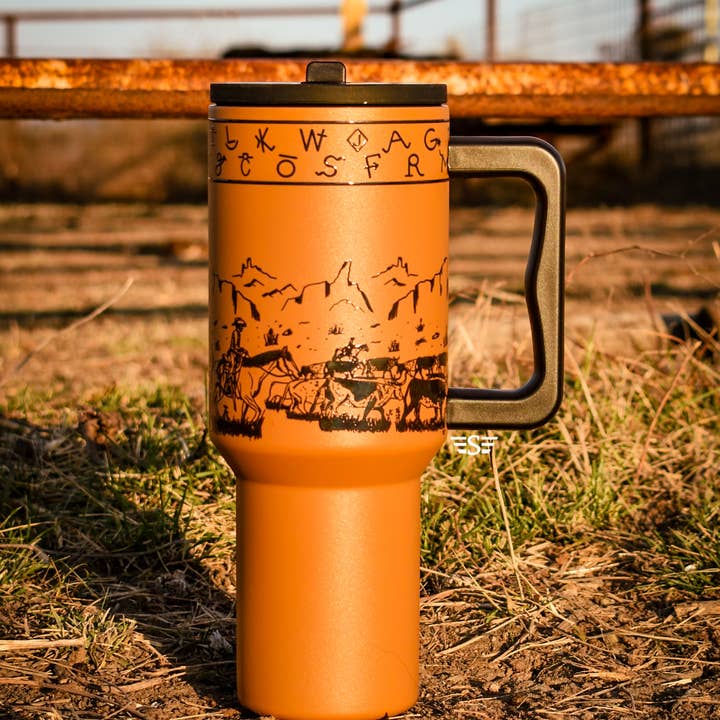 Flying S Company - Wholesale Insulated Mug/Tumbler - Cattle Drive 40oz Tumbler6