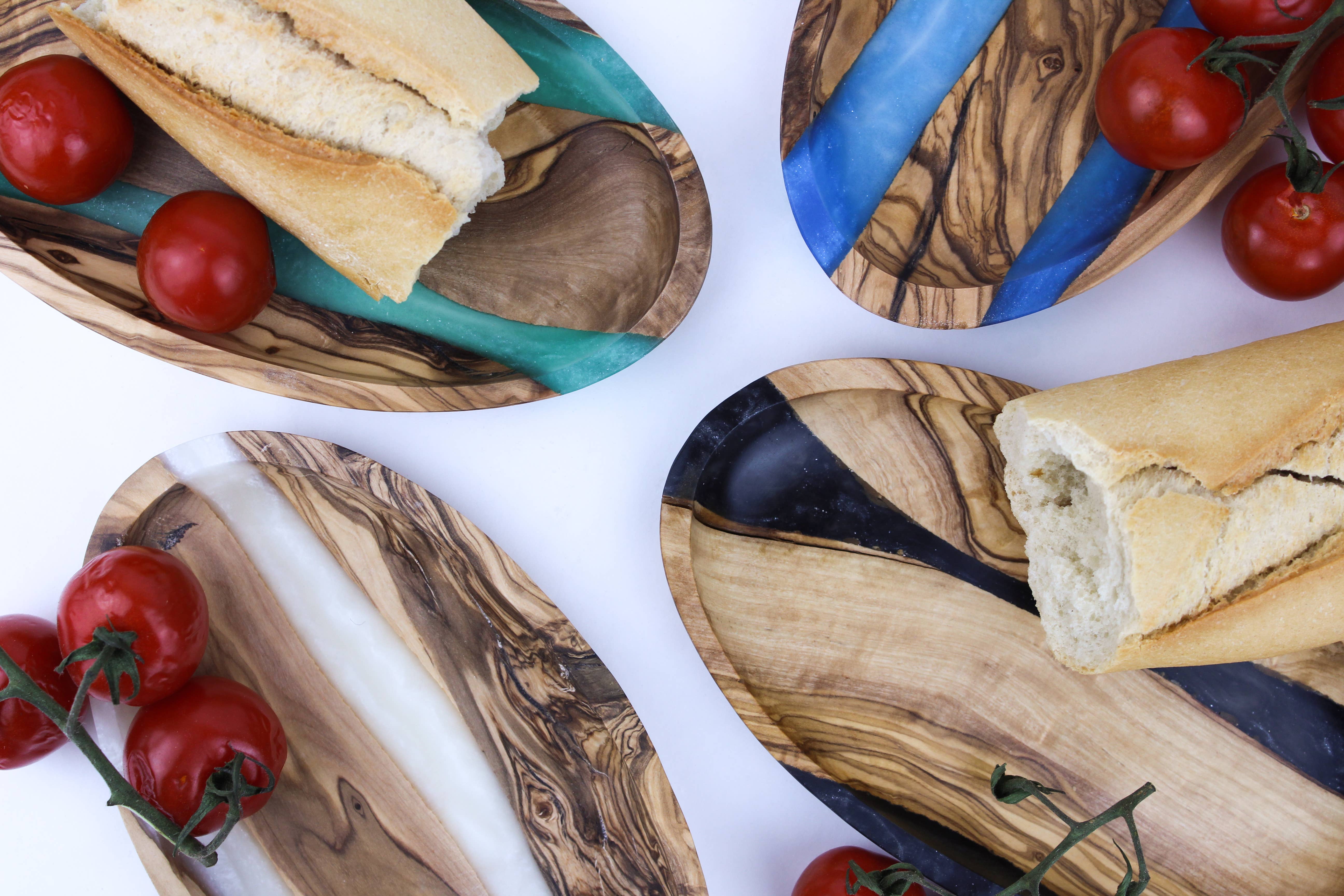 Natural OliveWood - Wholesale Condiment/Dip Bowl - Olive Wood Resin Dipping Dish8