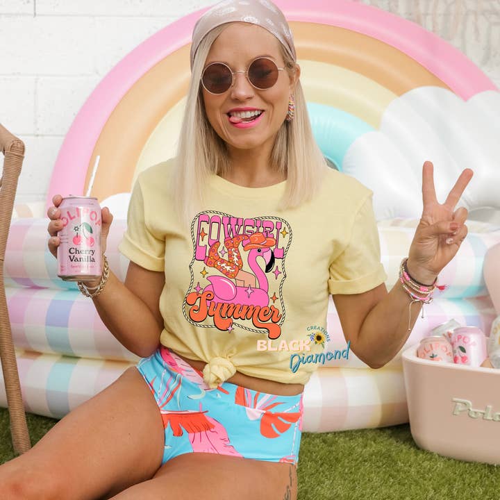 Tee Cowgirl de Verão por atacado de Black Diamond Creations